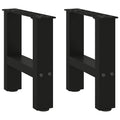 vidaXL Nogi do stolika kawowego czarne 2 szt. 30x(30-31) cm stal