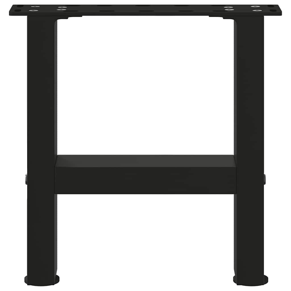 vidaXL Nogi do stolika kawowego czarne 2 szt. 30x(30-31) cm stal