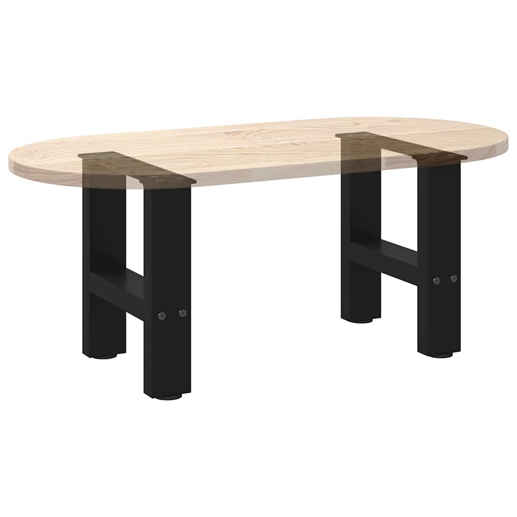 vidaXL Nogi do stolika kawowego czarne 2 szt. 30x(30-31) cm stal