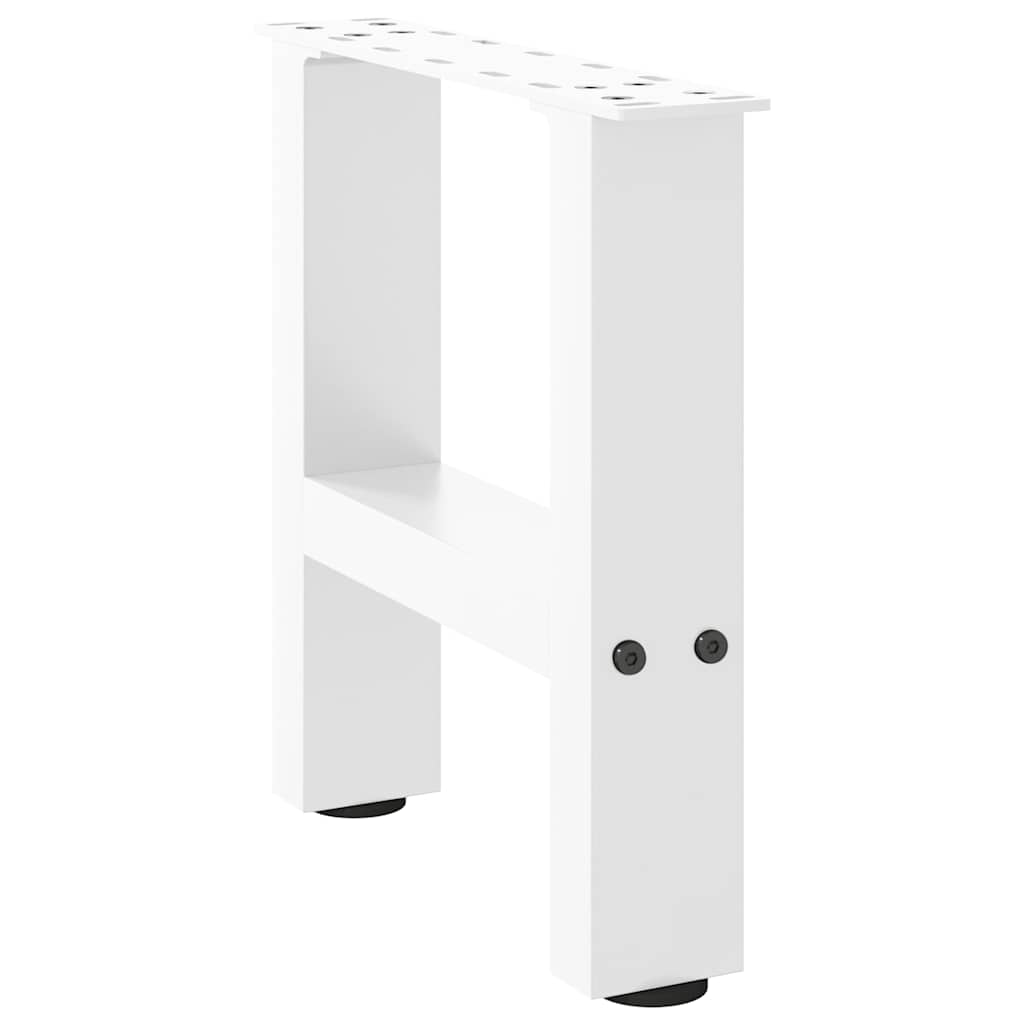 vidaXL Nogi do stolika kawowego Białe 2 szt. 30x(30-31) cm Stal