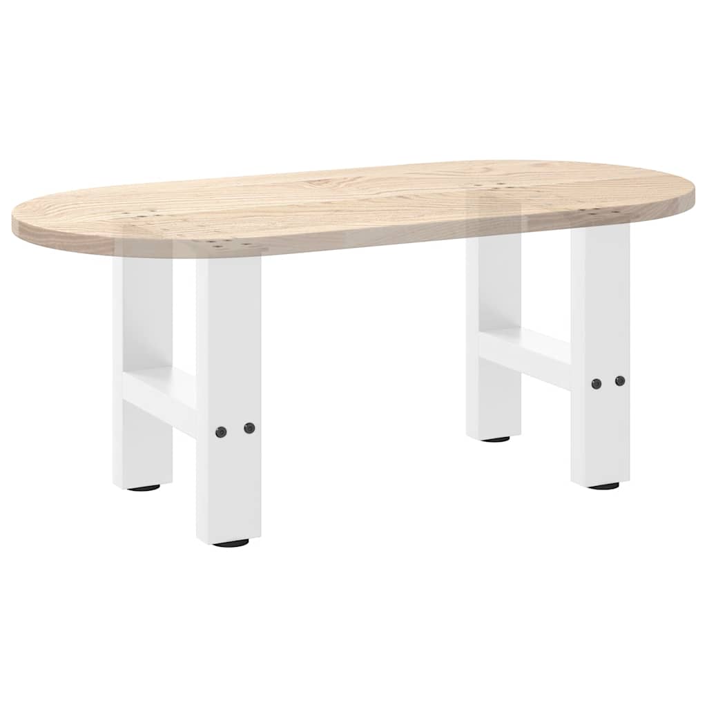 vidaXL Nogi do stolika kawowego Białe 2 szt. 30x(30-31) cm Stal