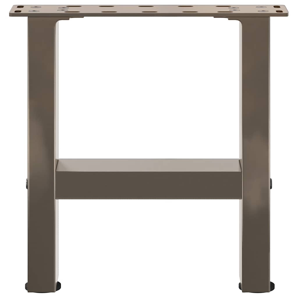 vidaXL Nogi do stolika kawowego Naturalna stal 2 szt. 30x(30-31) cm Stal