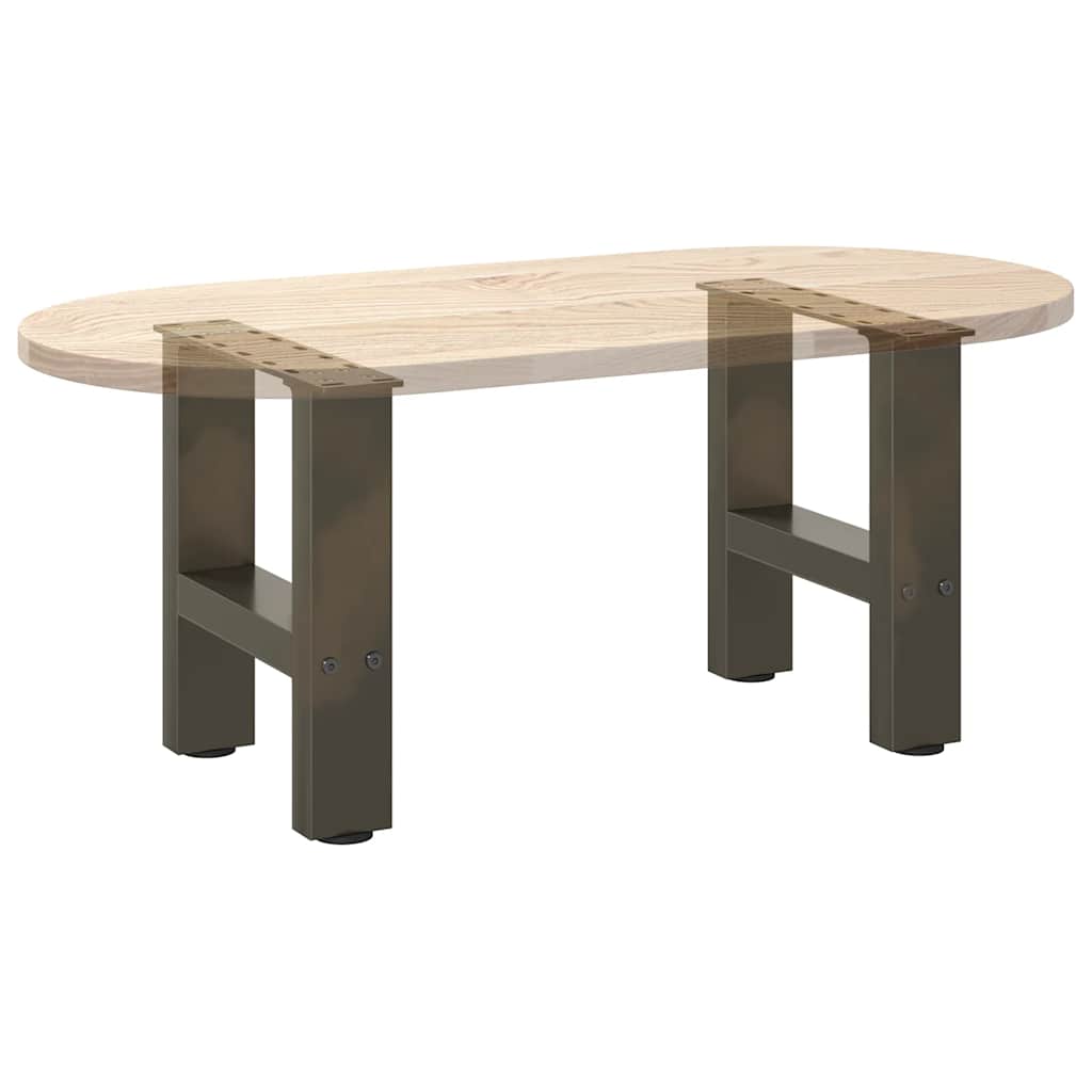 vidaXL Nogi do stolika kawowego Naturalna stal 2 szt. 30x(30-31) cm Stal