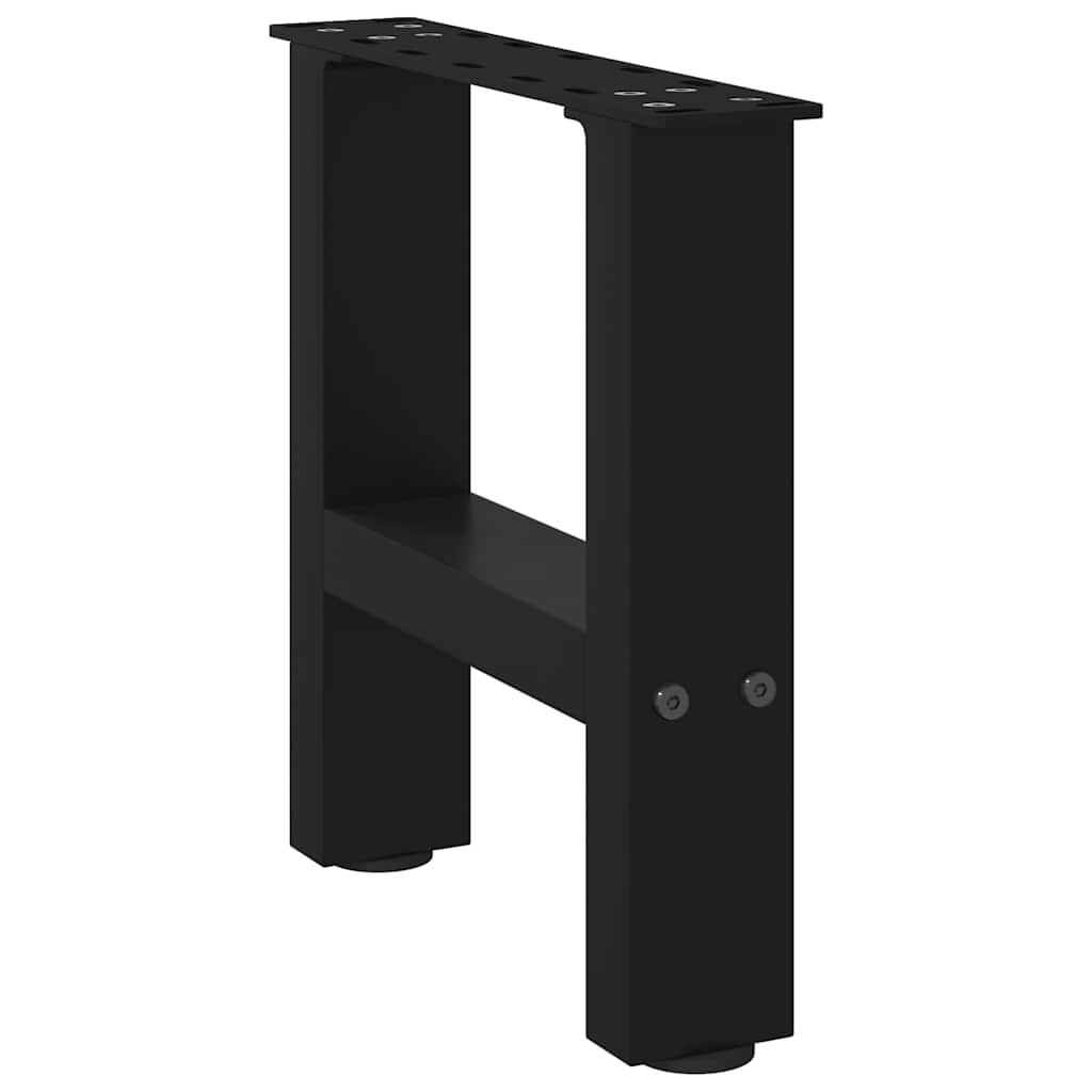 vidaXL Nogi do stolika kawowego czarne 2 szt. 40x(30-31) cm stal