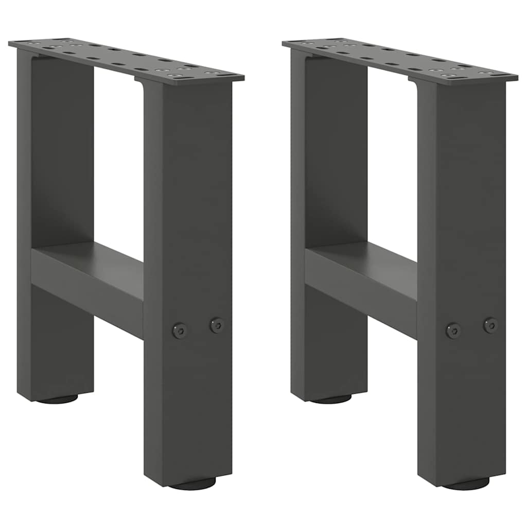 vidaXL Nogi do stolika kawowego Antracyt 2 szt. 40x(30-31) cm Stal
