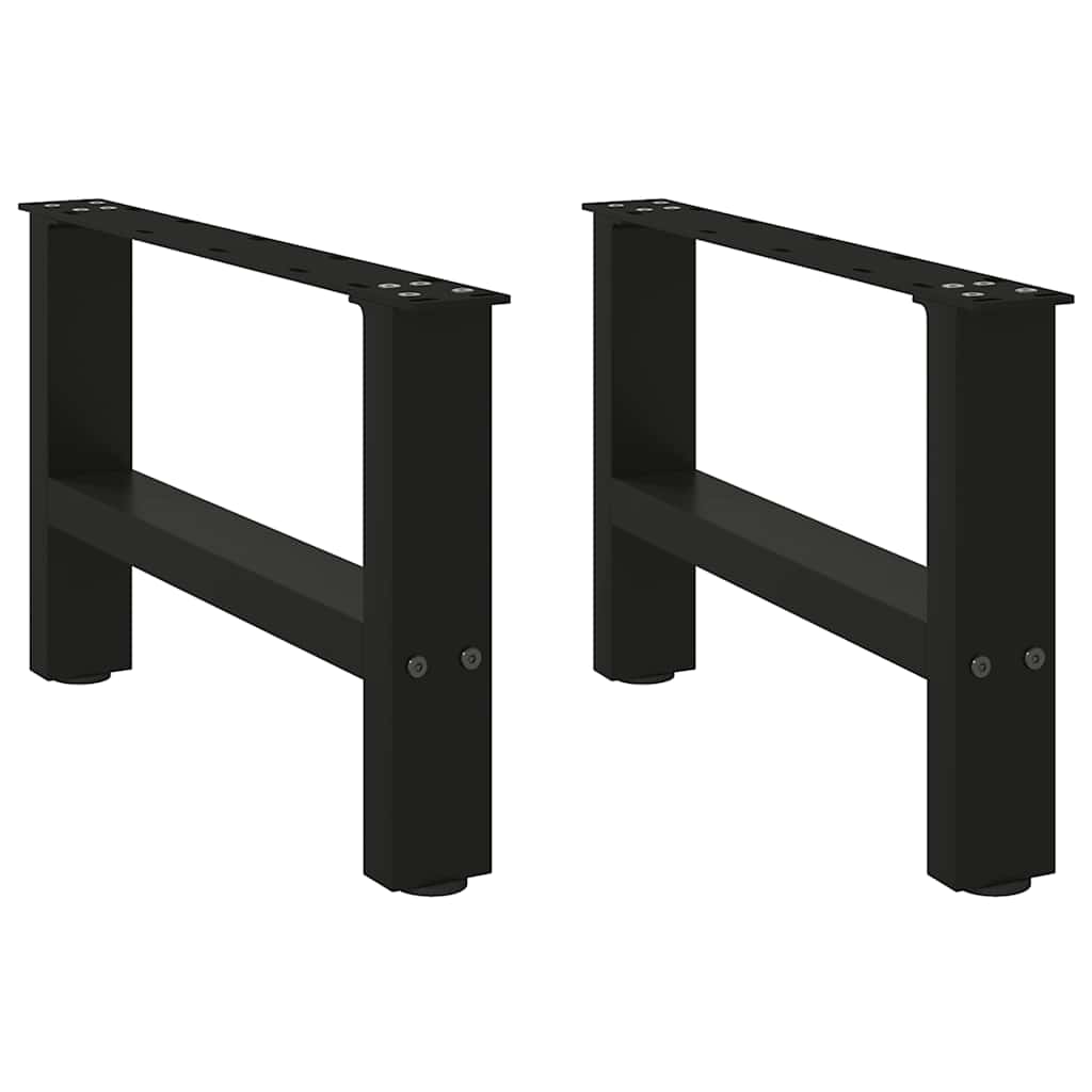 vidaXL Nogi do stolika kawowego czarne 2 szt. 50x(30-31) cm stal