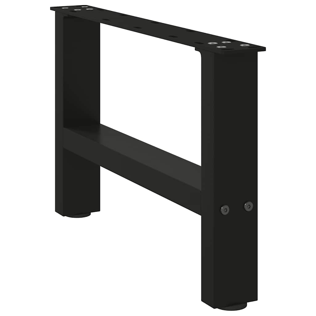 vidaXL Nogi do stolika kawowego czarne 2 szt. 50x(30-31) cm stal