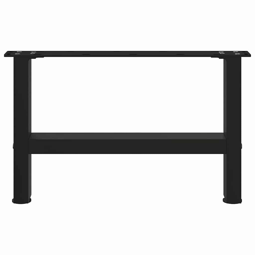 vidaXL Nogi do stolika kawowego czarne 2 szt. 50x(30-31) cm stal