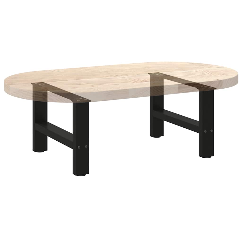 vidaXL Nogi do stolika kawowego czarne 2 szt. 50x(30-31) cm stal