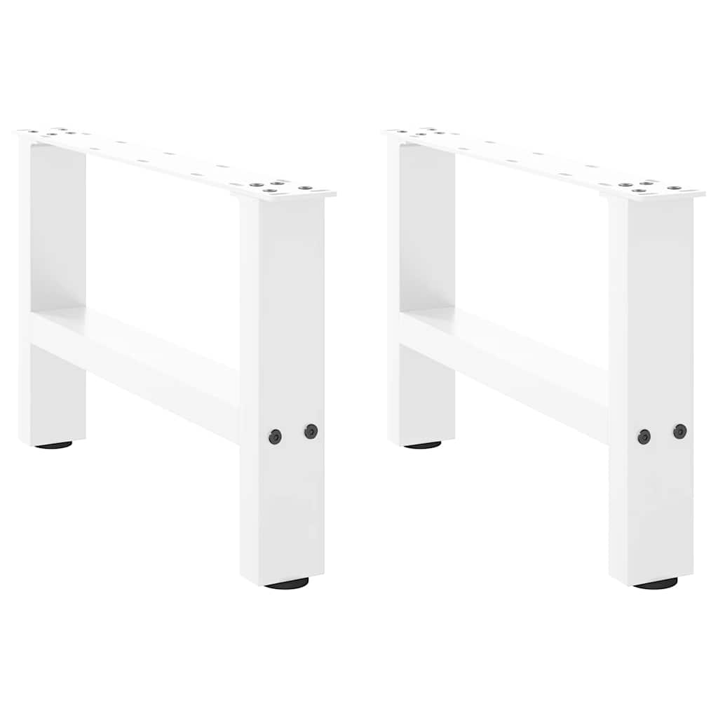 vidaXL Nogi do stolika kawowego Białe 2 szt. 50x(30-31) cm Stal