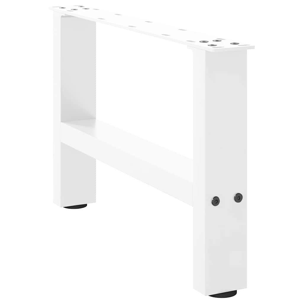vidaXL Nogi do stolika kawowego Białe 2 szt. 50x(30-31) cm Stal