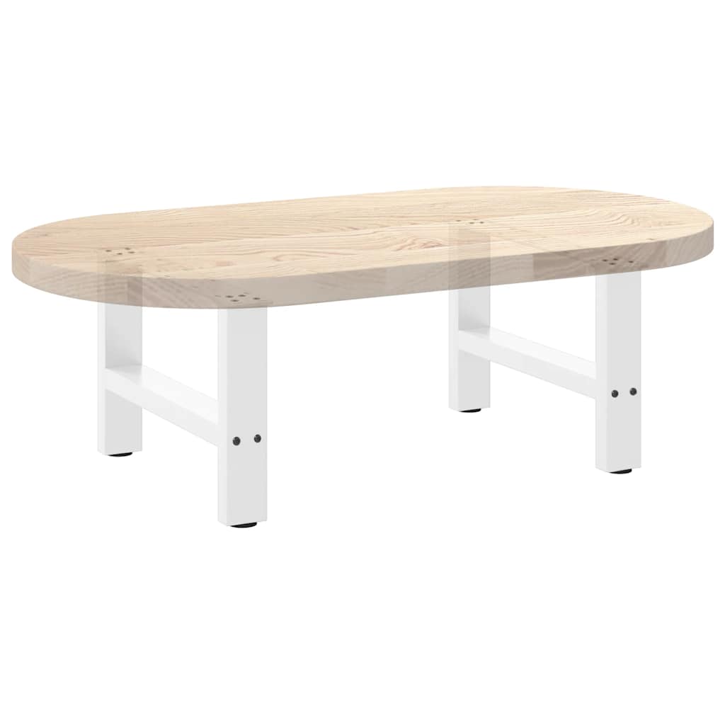 vidaXL Nogi do stolika kawowego Białe 2 szt. 50x(30-31) cm Stal
