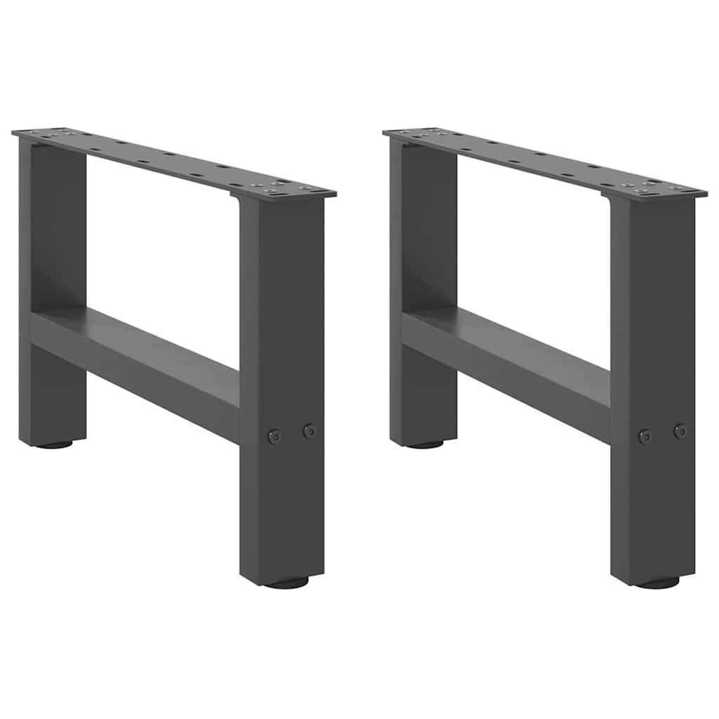vidaXL Nogi do stolika kawowego Antracyt 2 szt. 50x(30-31) cm Stal