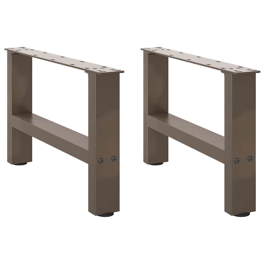 vidaXL Nogi do stolika kawowego Naturalna stal 2 szt. 50x(30-31) cm Stal