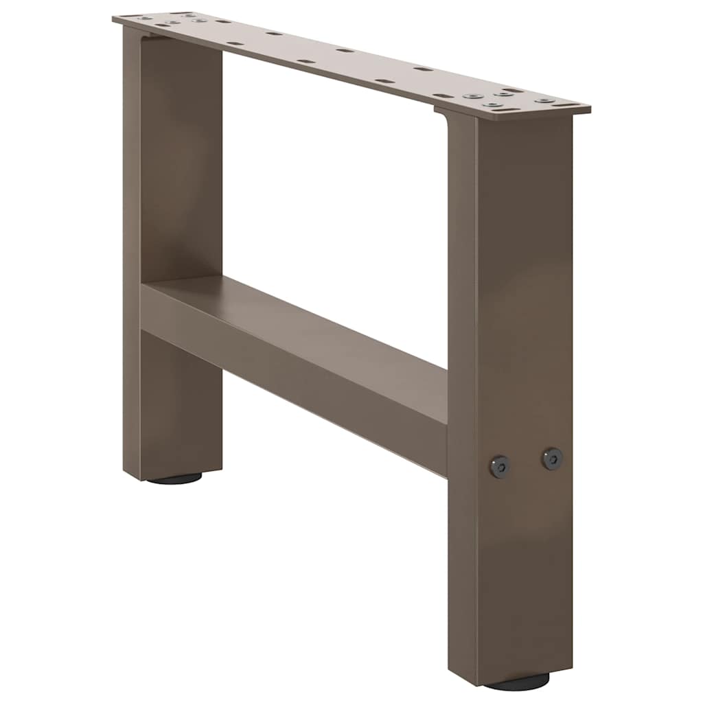 vidaXL Nogi do stolika kawowego Naturalna stal 2 szt. 50x(30-31) cm Stal