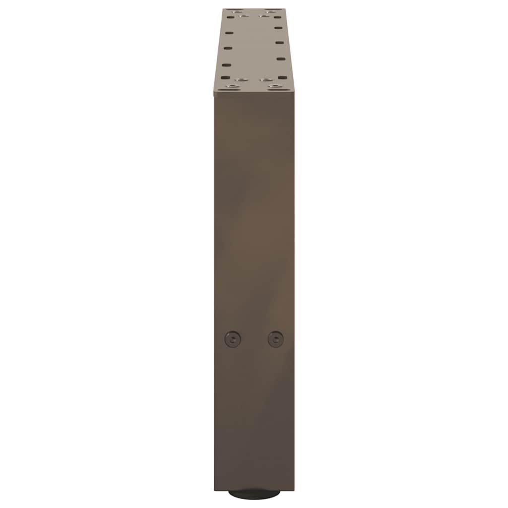 vidaXL Nogi do stolika kawowego Naturalna stal 2 szt. 50x(30-31) cm Stal