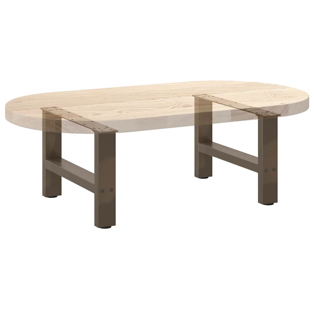 vidaXL Nogi do stolika kawowego Naturalna stal 2 szt. 50x(30-31) cm Stal