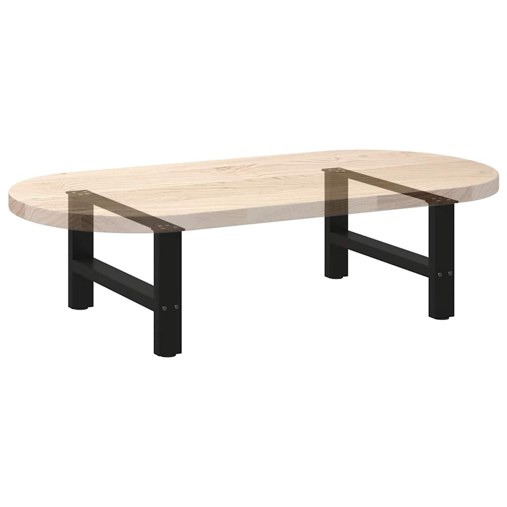 vidaXL Nogi do stolika kawowego czarne 2 szt. 60x(30-31) cm stal
