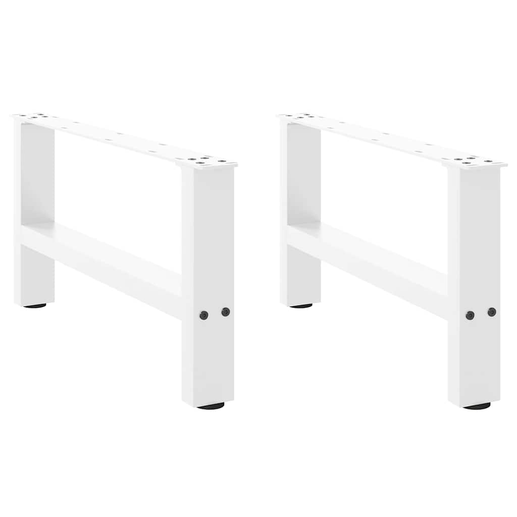 vidaXL Nogi do stolika kawowego białe 2 szt. 60x(30-31) cm stal