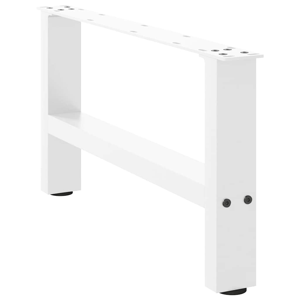 vidaXL Nogi do stolika kawowego białe 2 szt. 60x(30-31) cm stal