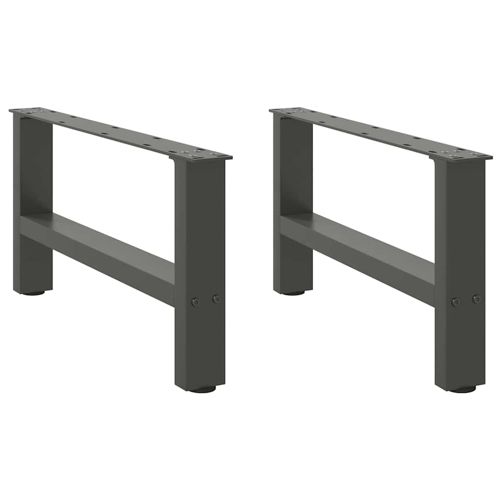 vidaXL Nogi do stolika kawowego Antracyt 2 szt. 60x(30-31) cm Stal