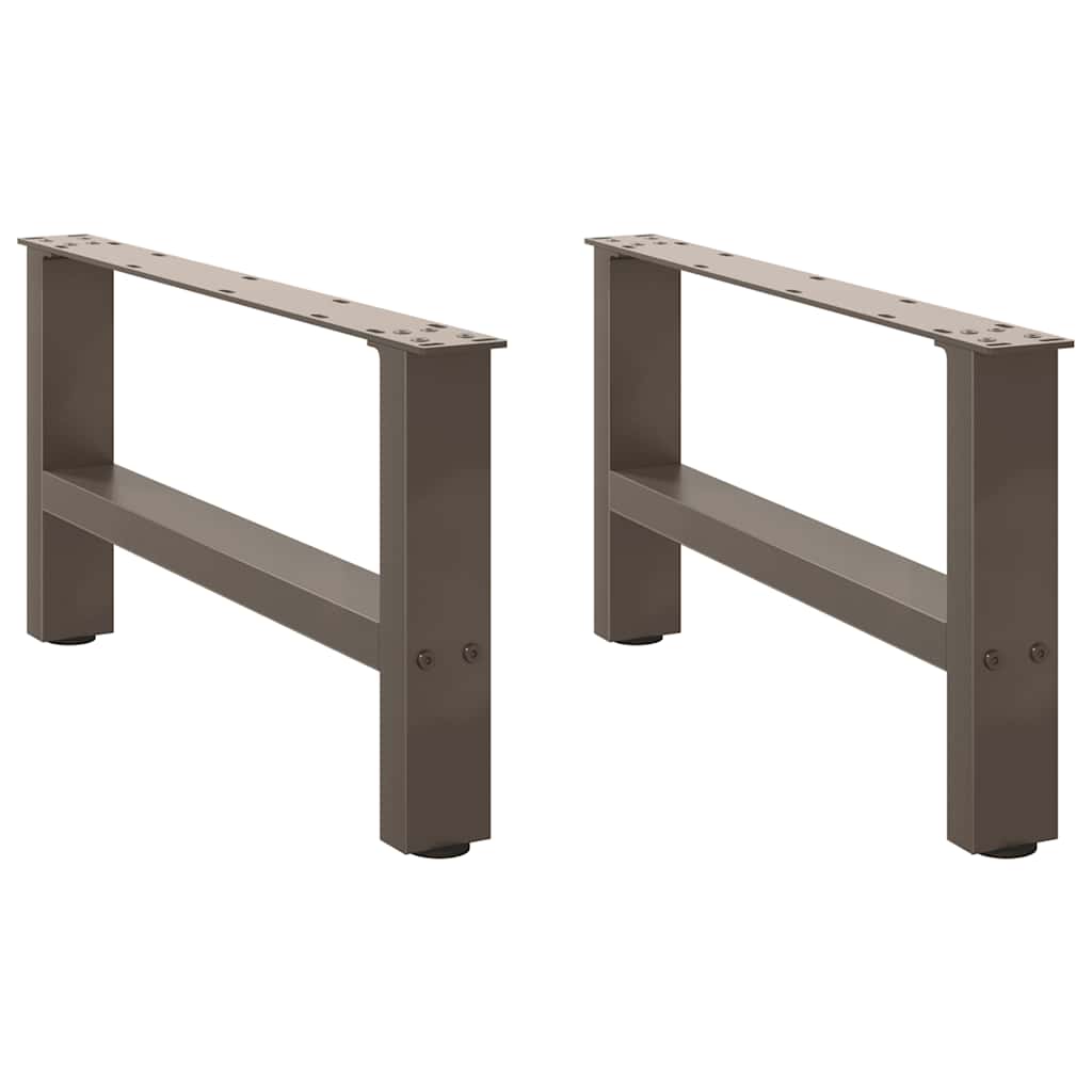 vidaXL Nogi do stolika kawowego Naturalna stal 2 szt. 60x(30-31) cm Stal
