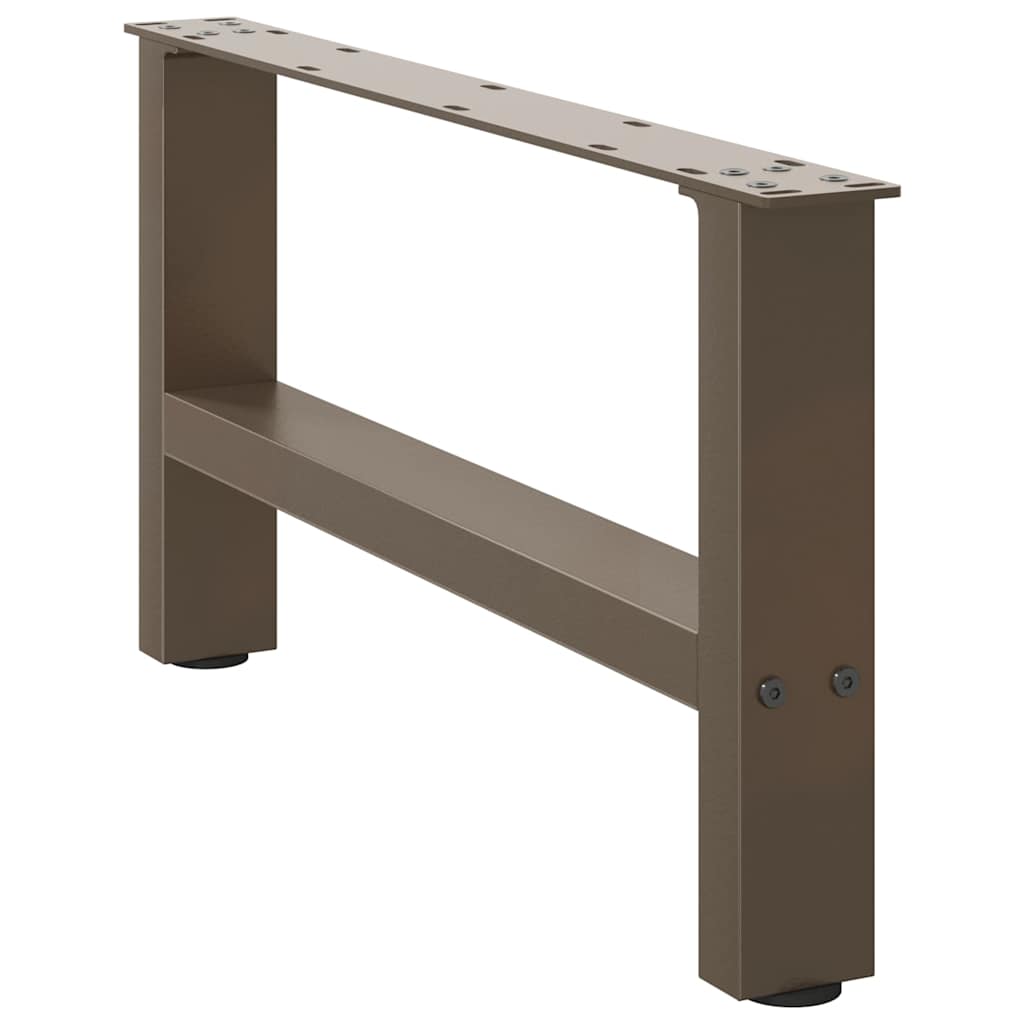 vidaXL Nogi do stolika kawowego Naturalna stal 2 szt. 60x(30-31) cm Stal