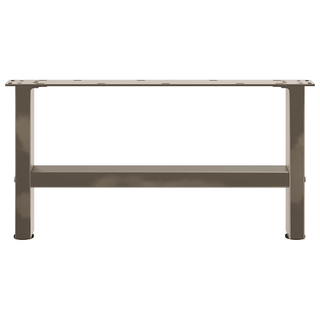 vidaXL Nogi do stolika kawowego Naturalna stal 2 szt. 60x(30-31) cm Stal