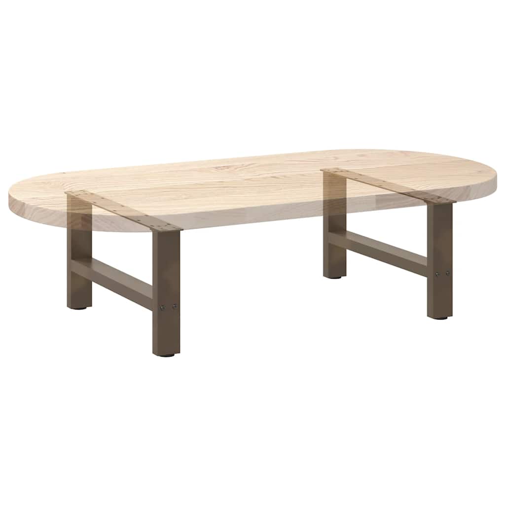 vidaXL Nogi do stolika kawowego Naturalna stal 2 szt. 60x(30-31) cm Stal