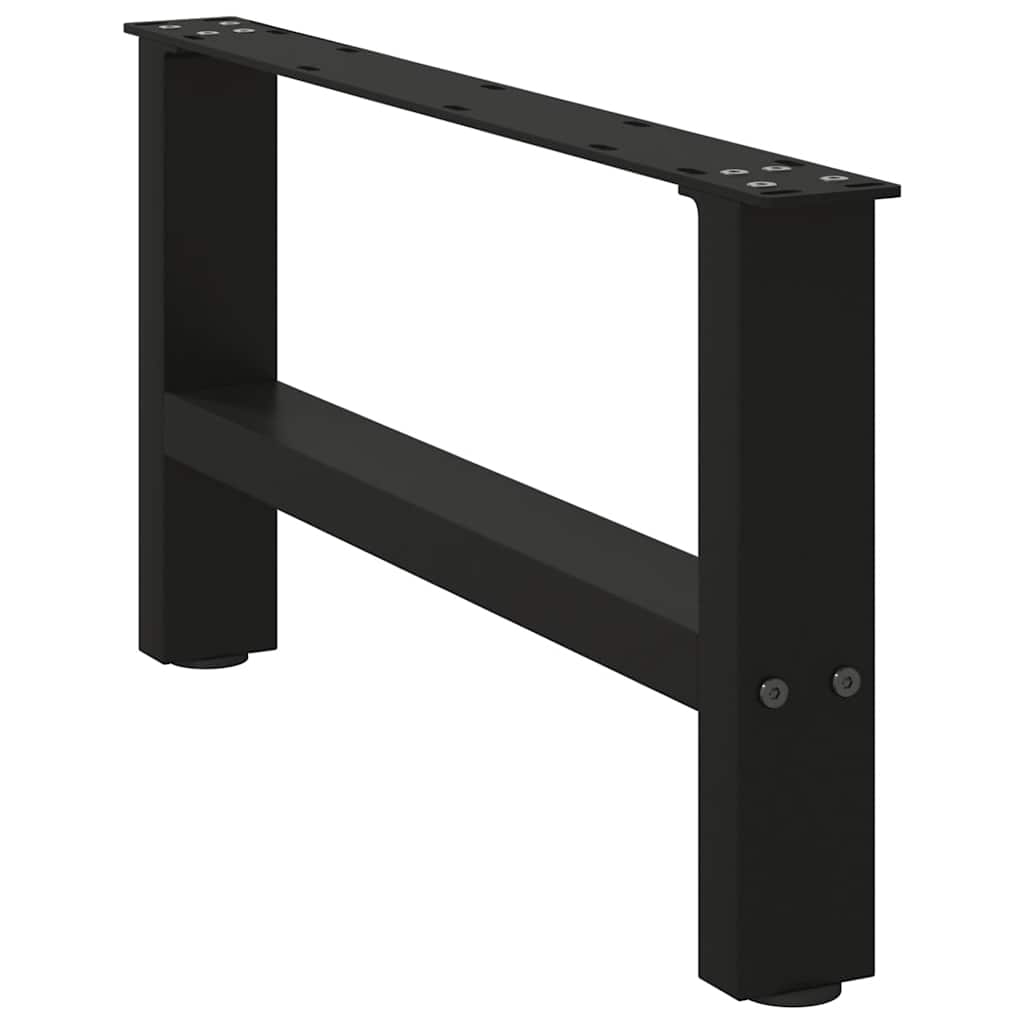 vidaXL Nogi do stolika kawowego czarne 2 szt. 70x(30-31) cm stal