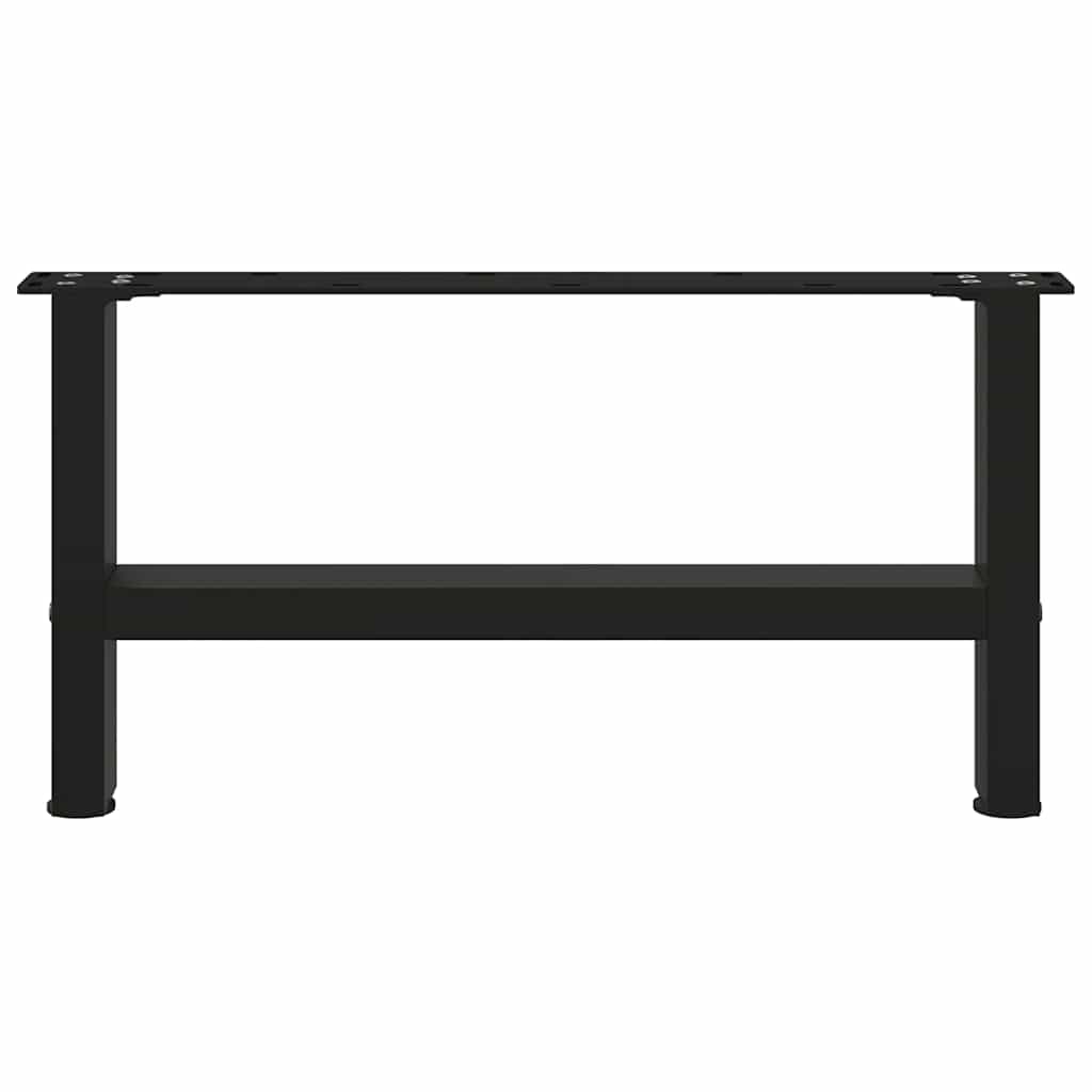 vidaXL Nogi do stolika kawowego czarne 2 szt. 70x(30-31) cm stal