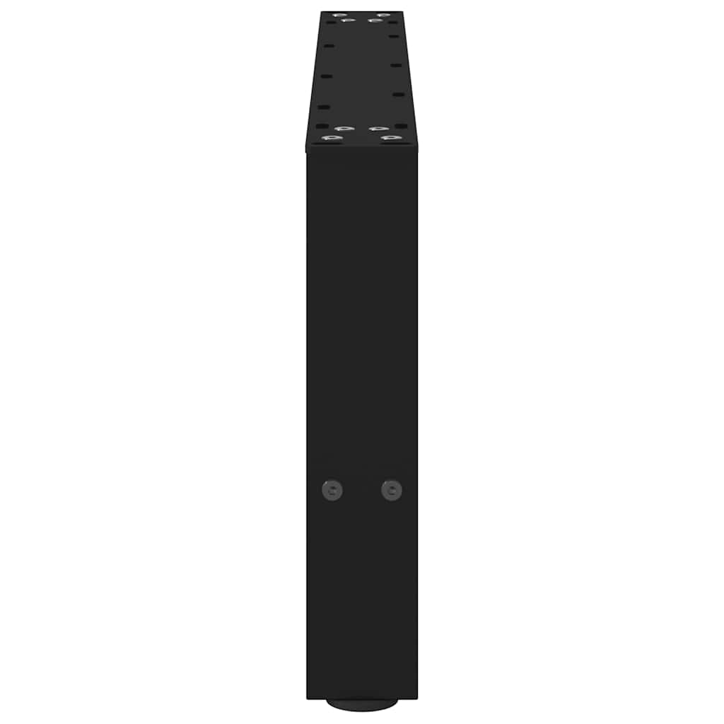 vidaXL Nogi do stolika kawowego czarne 2 szt. 70x(30-31) cm stal