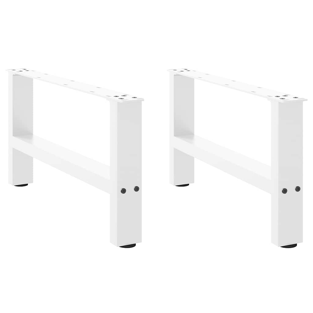 vidaXL Nogi do stolika kawowego białe 2 szt. 70x(30-31) cm stal