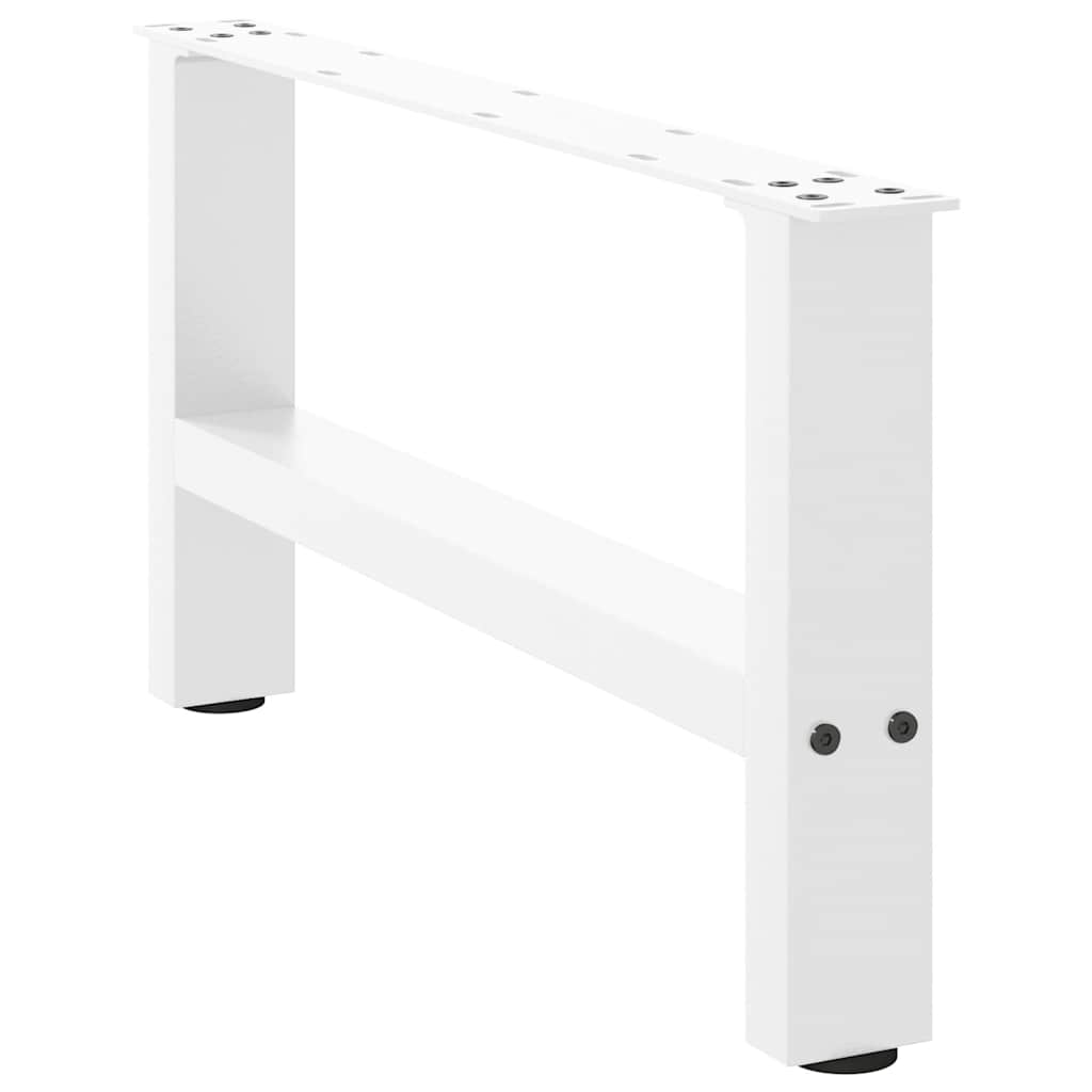 vidaXL Nogi do stolika kawowego białe 2 szt. 70x(30-31) cm stal