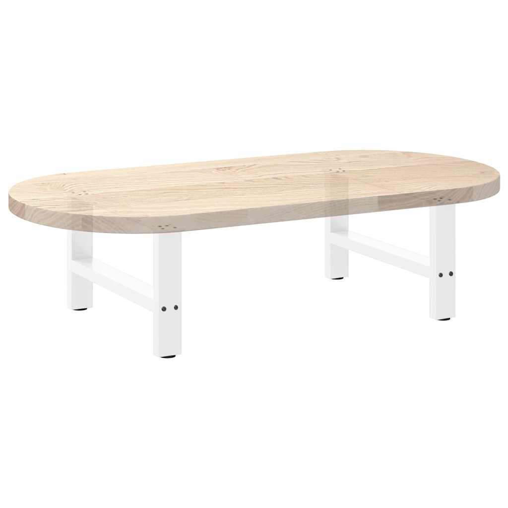 vidaXL Nogi do stolika kawowego białe 2 szt. 70x(30-31) cm stal