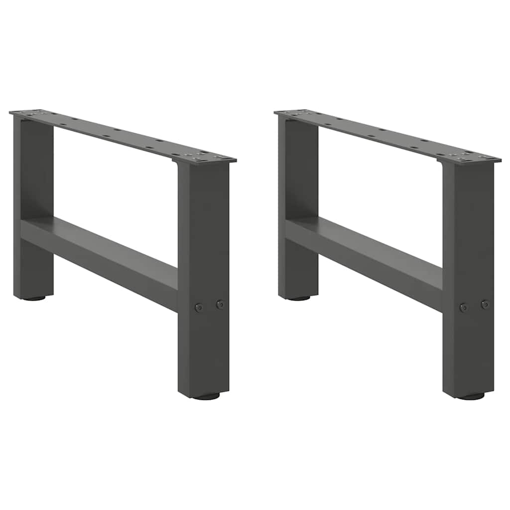 vidaXL Nogi do stolika kawowego Antracyt 2 szt. 70x(30-31) cm Stal