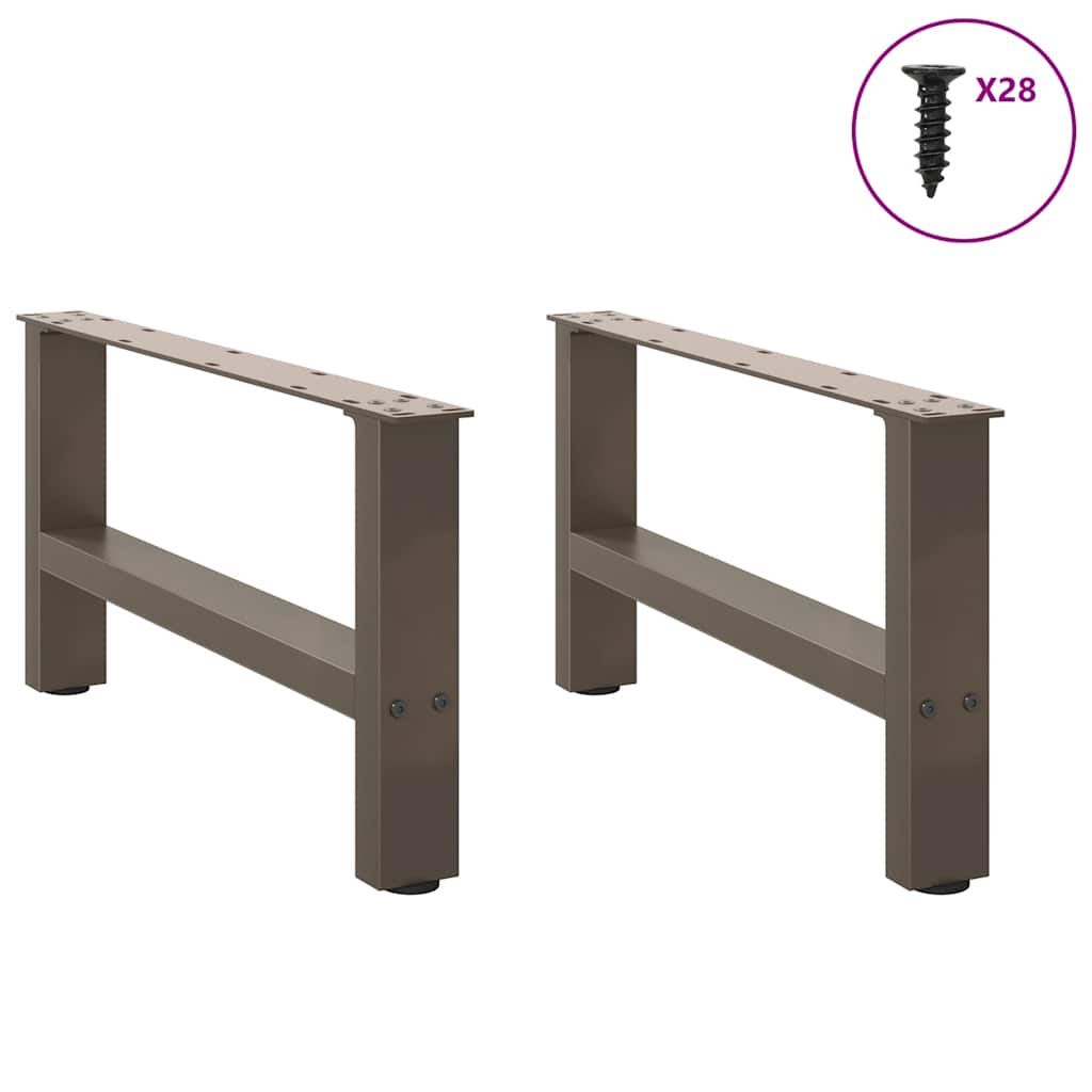 vidaXL Nogi do stolika kawowego Naturalna stal 2 szt. 70x(30-31) cm Stal