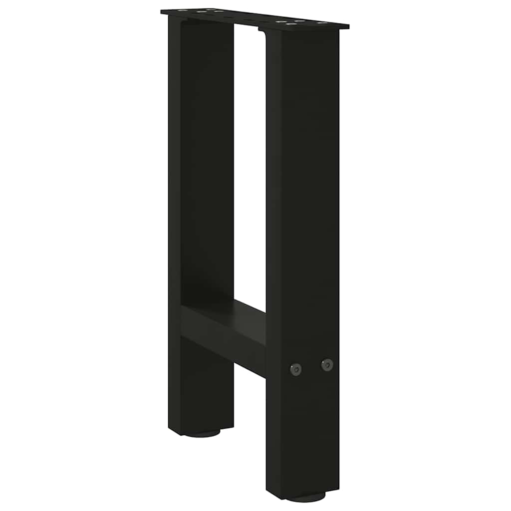vidaXL Nogi do stolika kawowego czarne 2 szt. 28x(42-43) cm stal