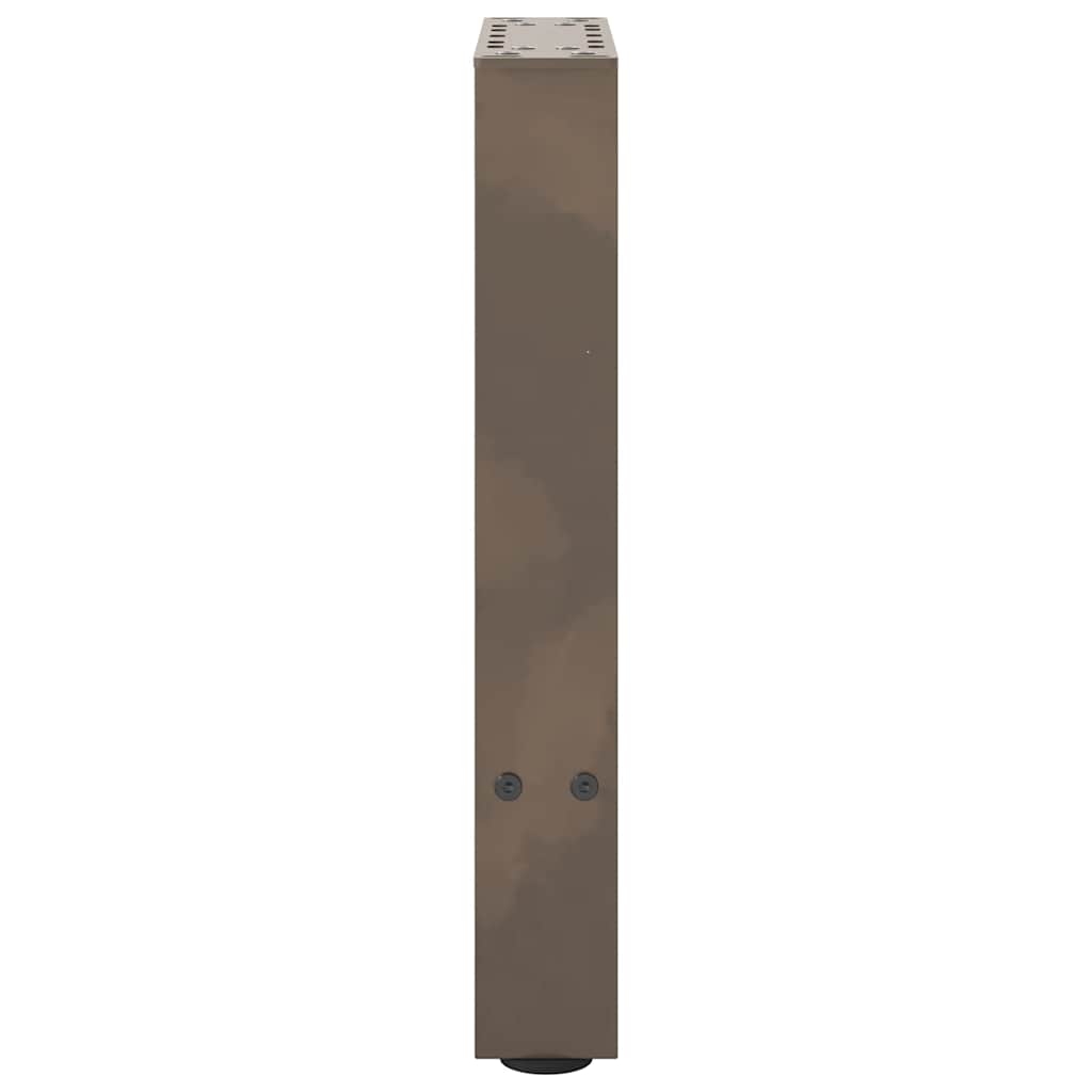vidaXL Nogi do stolika kawowego Naturalna stal 2 szt. 28x(42-43) cm Stal