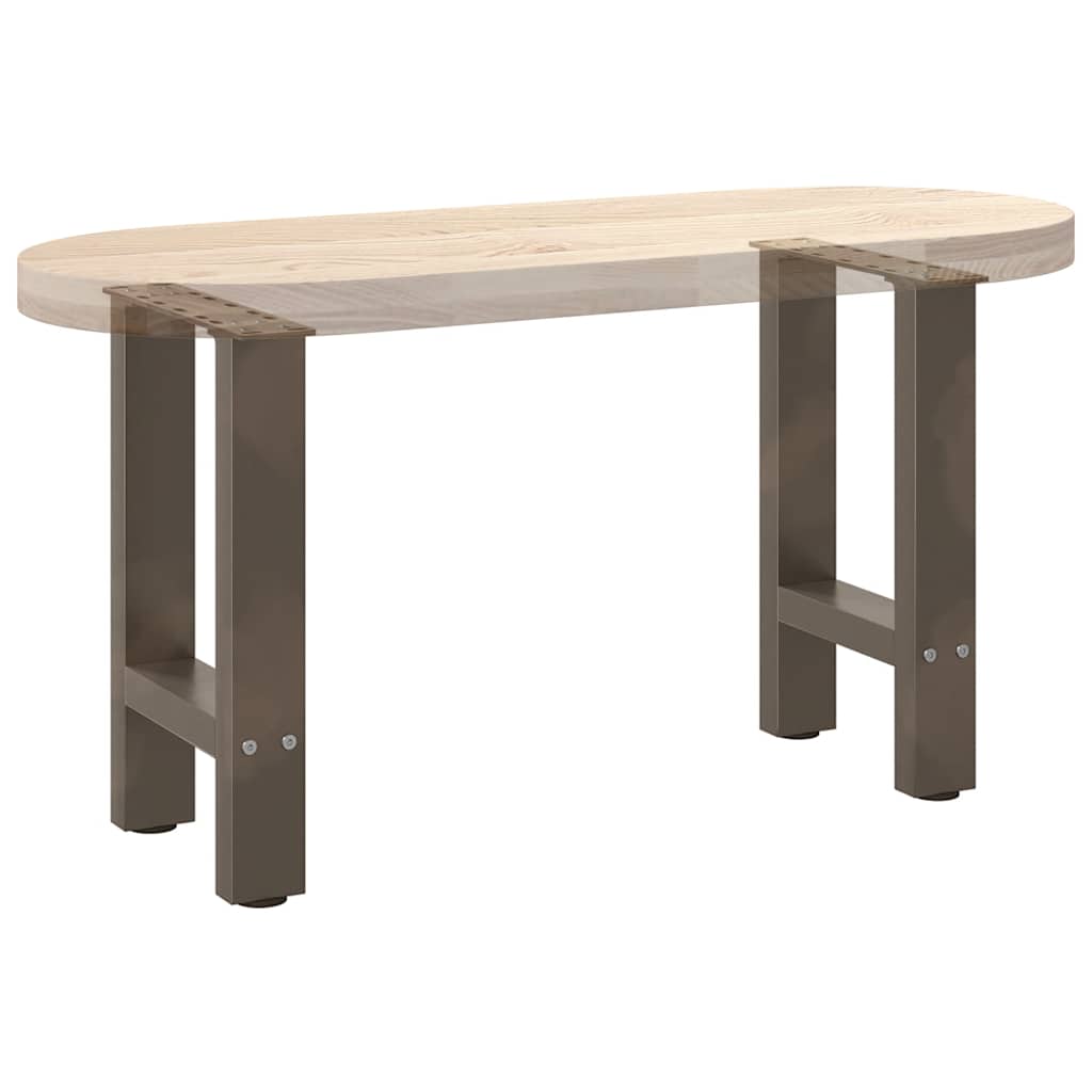 vidaXL Nogi do stolika kawowego Naturalna stal 2 szt. 28x(42-43) cm Stal