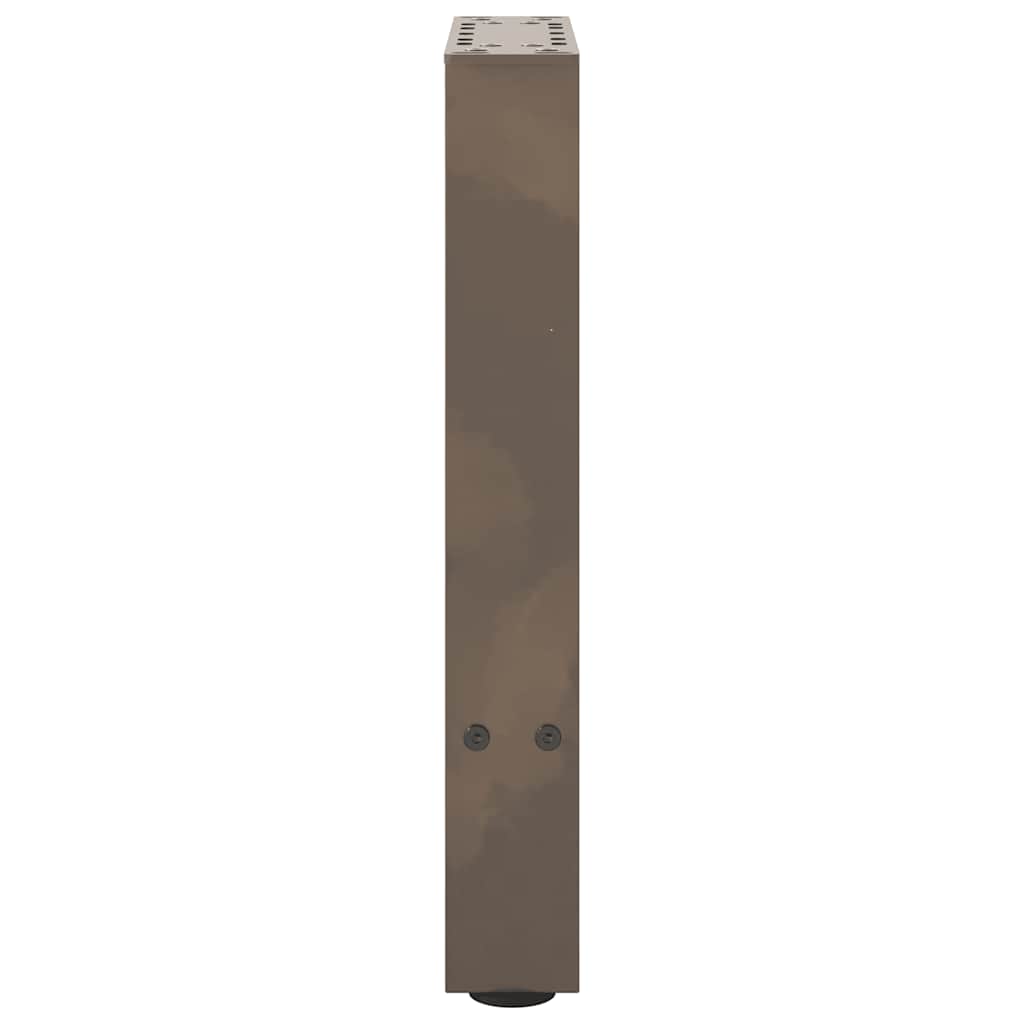 vidaXL Nogi do stolika kawowego Naturalna stal 2 szt. 38x(42-43) cm Stal