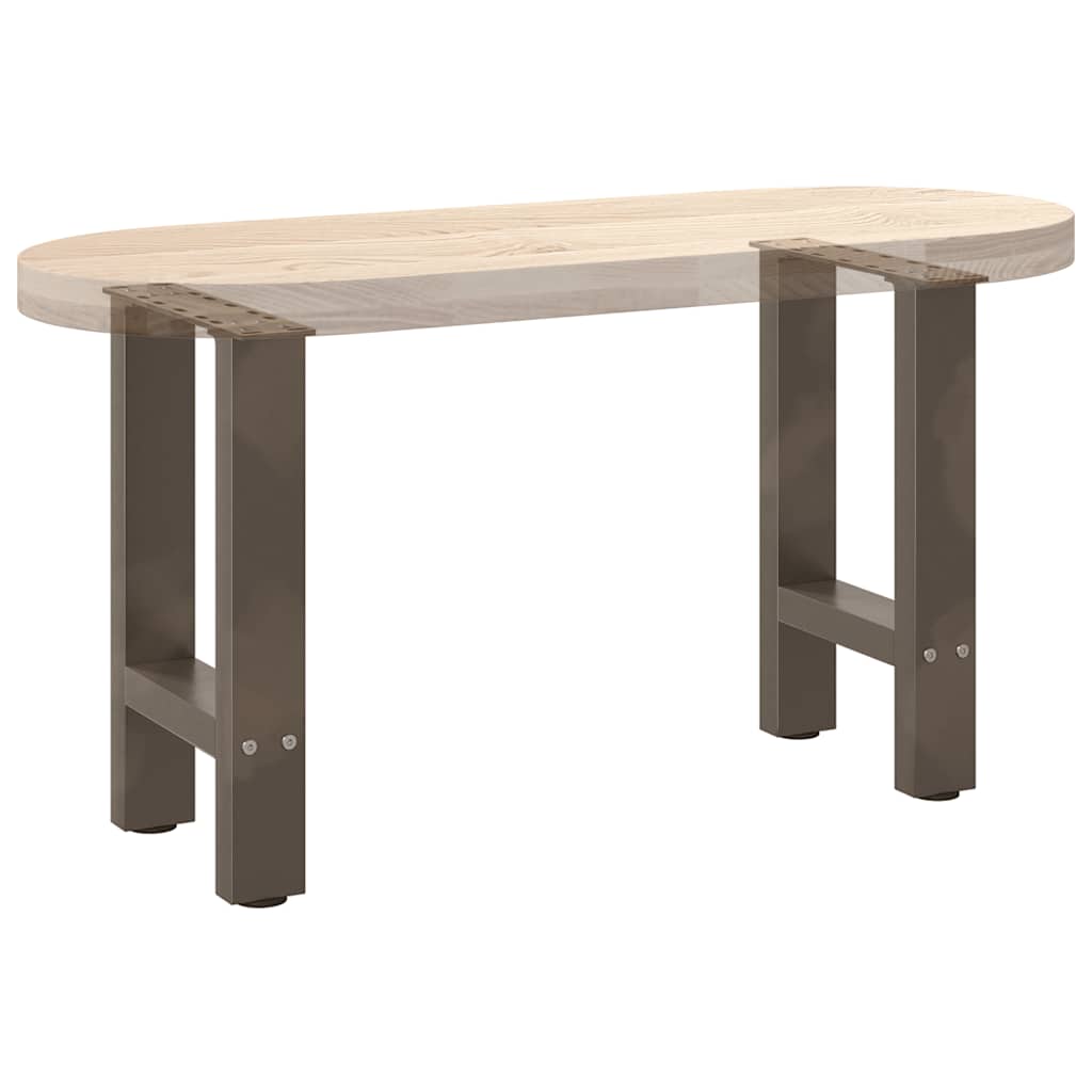 vidaXL Nogi do stolika kawowego Naturalna stal 2 szt. 38x(42-43) cm Stal