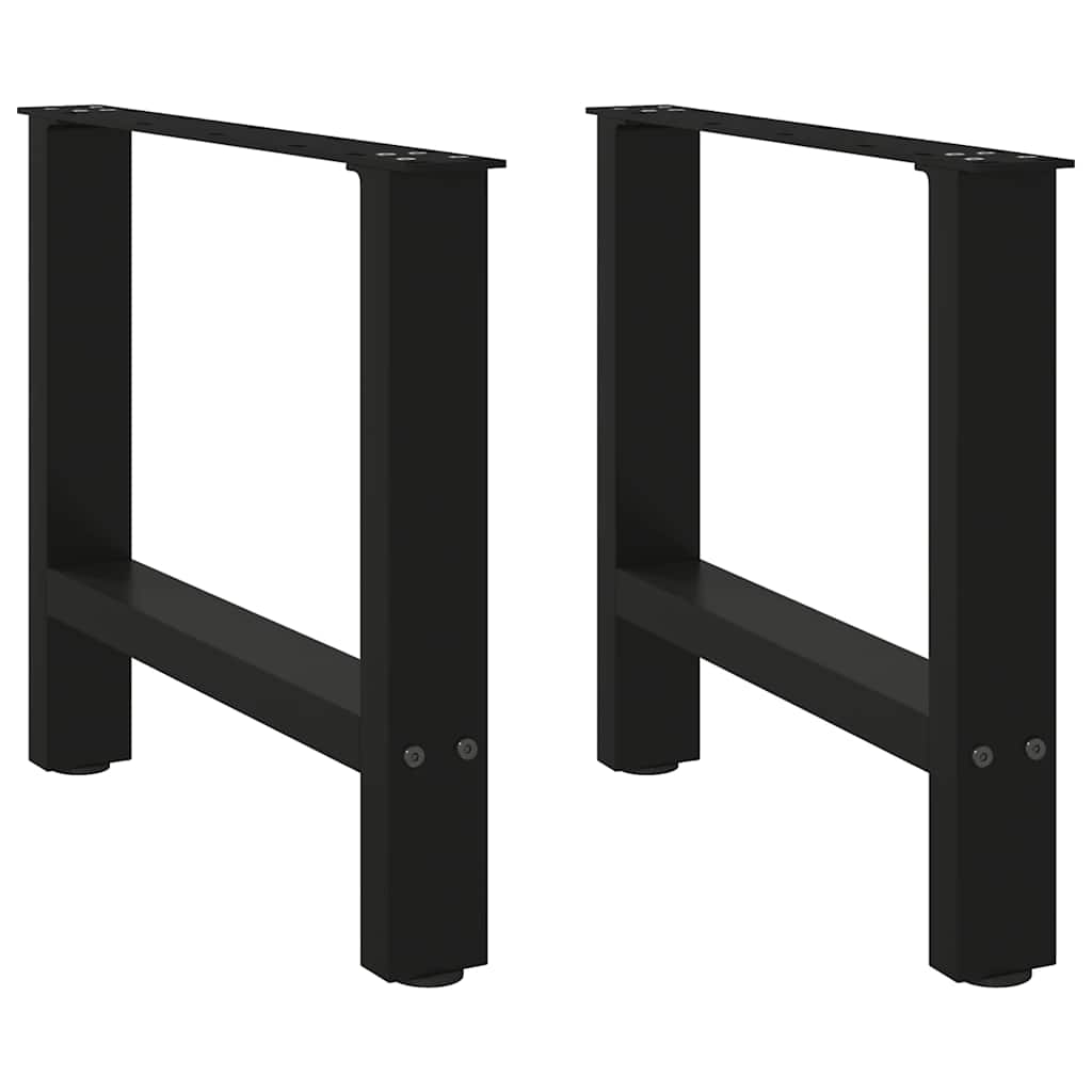 vidaXL Nogi do stolika kawowego czarne 2 szt. 50x(42-43) cm stal