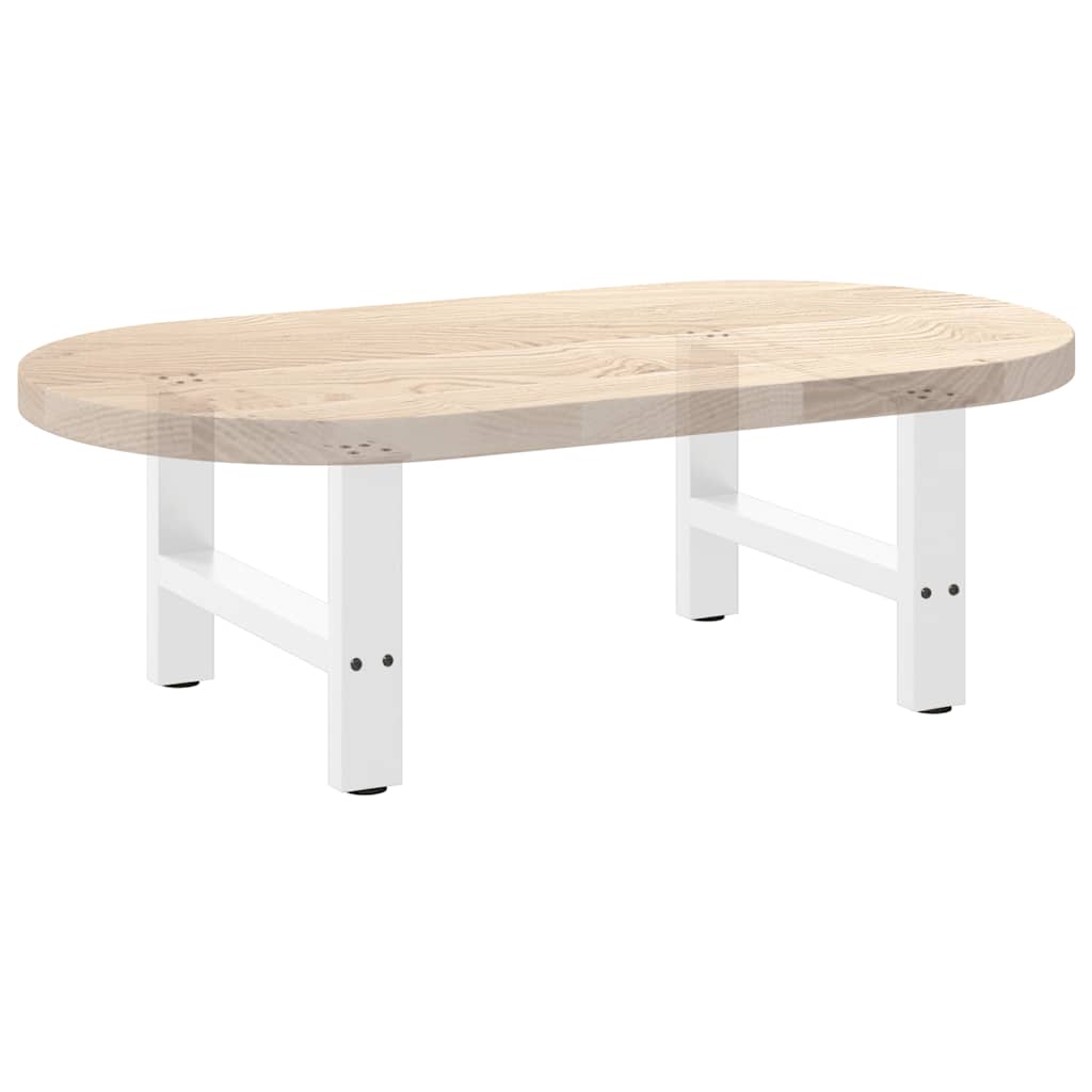 vidaXL Nogi do stolika kawowego białe 2 szt. 50x(42-43) cm stal