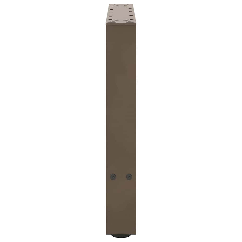 vidaXL Nogi do stolika kawowego Naturalna stal 2 szt. 50x(42-43) cm Stal