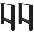 vidaXL Nogi do stolika kawowego czarne 2 szt. 60x(42-43) cm stal