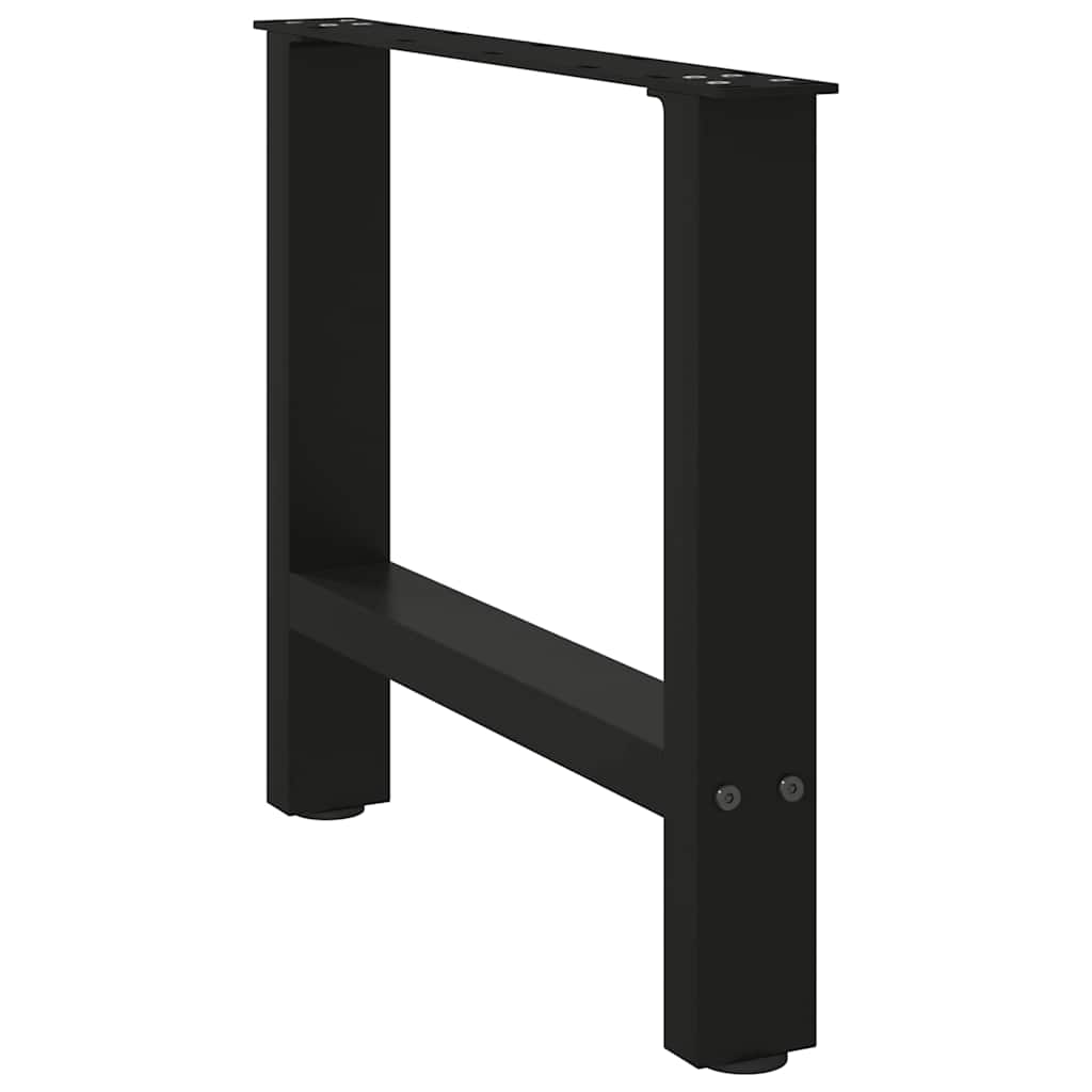 vidaXL Nogi do stolika kawowego czarne 2 szt. 60x(42-43) cm stal
