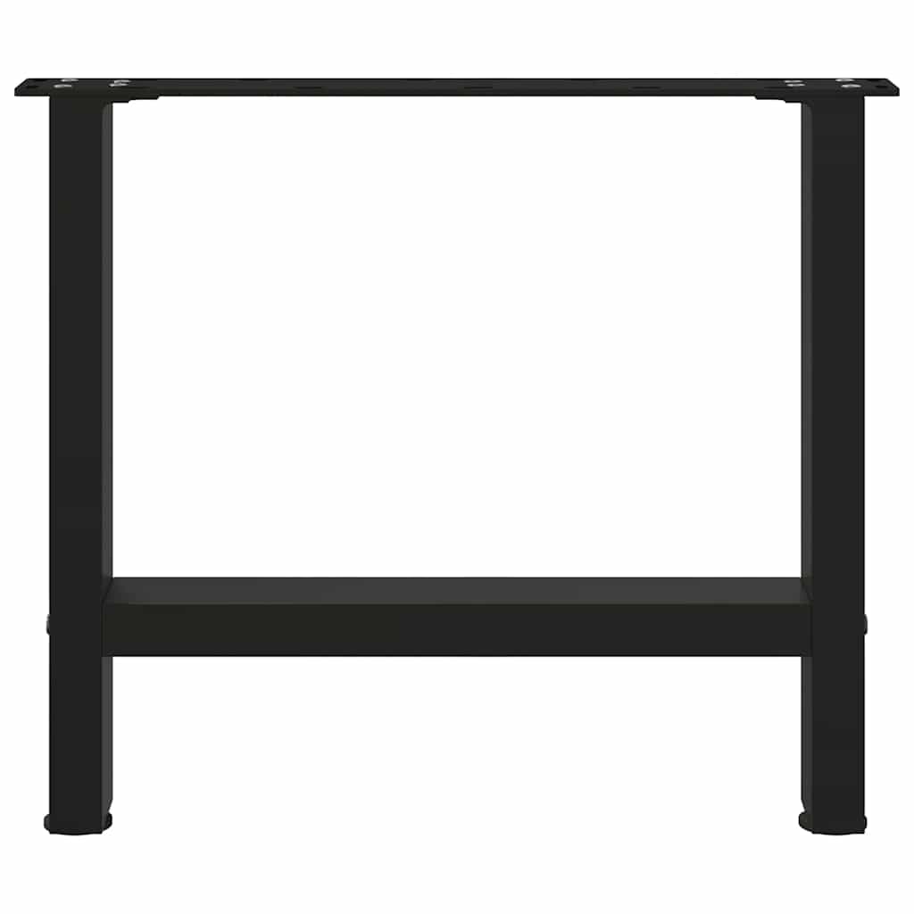 vidaXL Nogi do stolika kawowego czarne 2 szt. 60x(42-43) cm stal