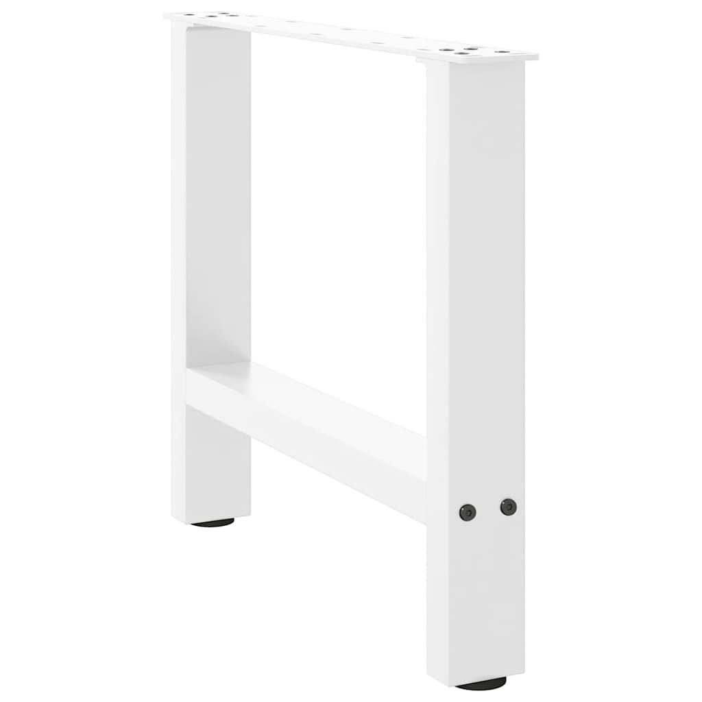 vidaXL Nogi do stolika kawowego Białe 2 szt. 60x(42-43) cm Stal