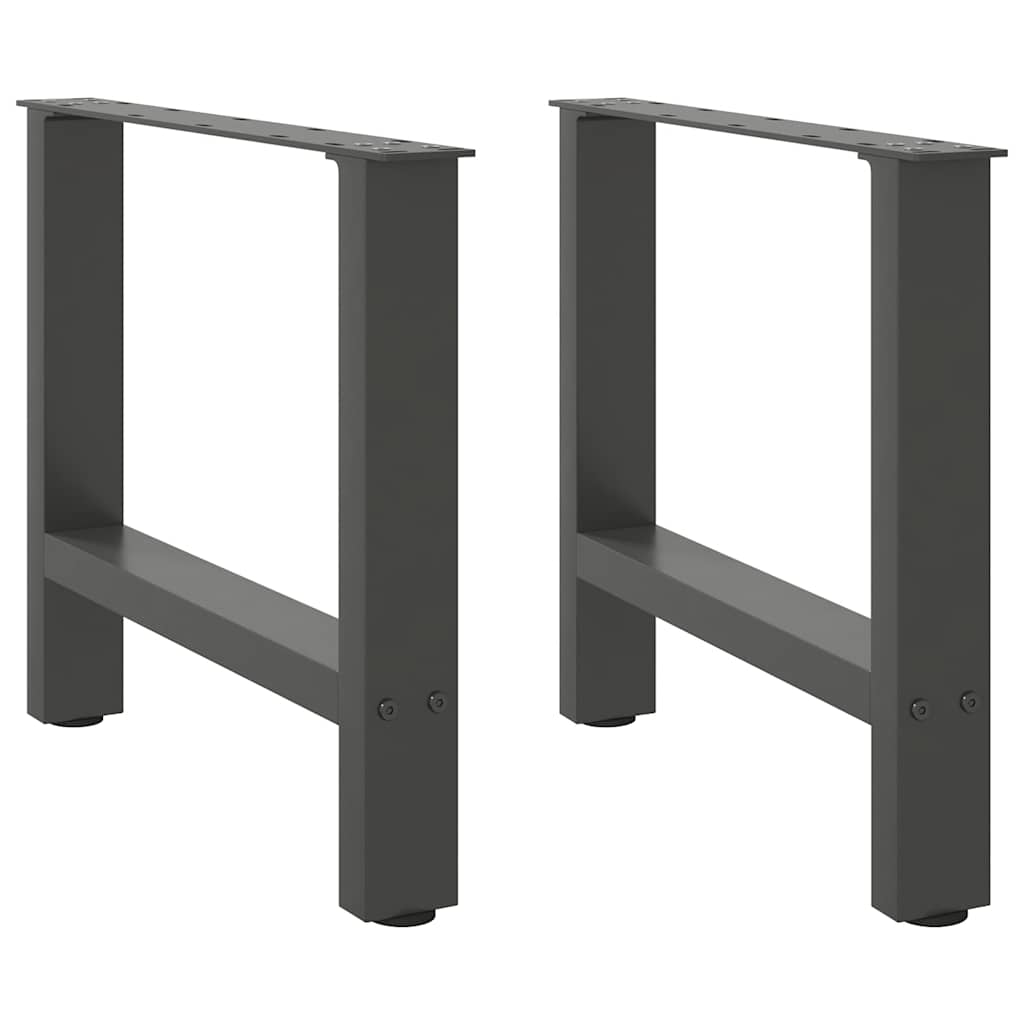 vidaXL Nogi do stolika kawowego Antracyt 2 szt. 60x(42-43) cm Stal